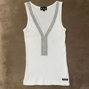 A•B•S by Allen Schwartz Swarovski Crystal Tank Top